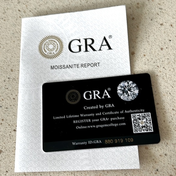 3.0 ct green moissanite engagement ring - Picture 3 of 4